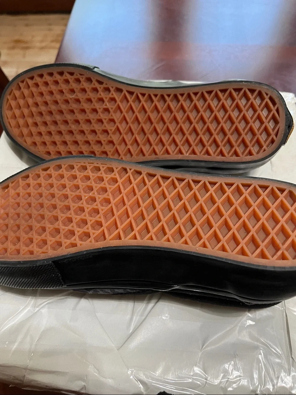 Vans Men’s Black Leopard-Print Slip-On with Gold Chain Accent